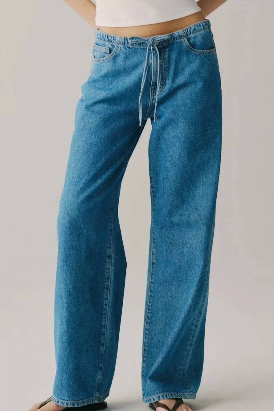 NEW WARP + WEFT the big easy pull on denim jeans in blue